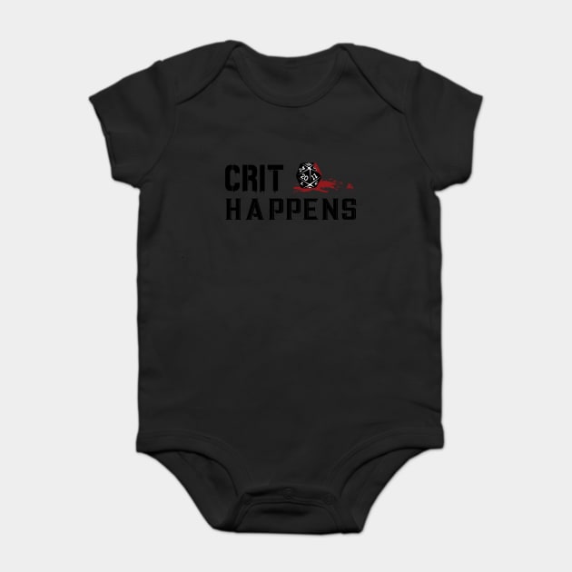 Crit Happens - Light Baby Bodysuit by Rick Gualtieri